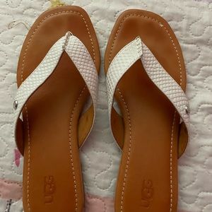White UGG sandals